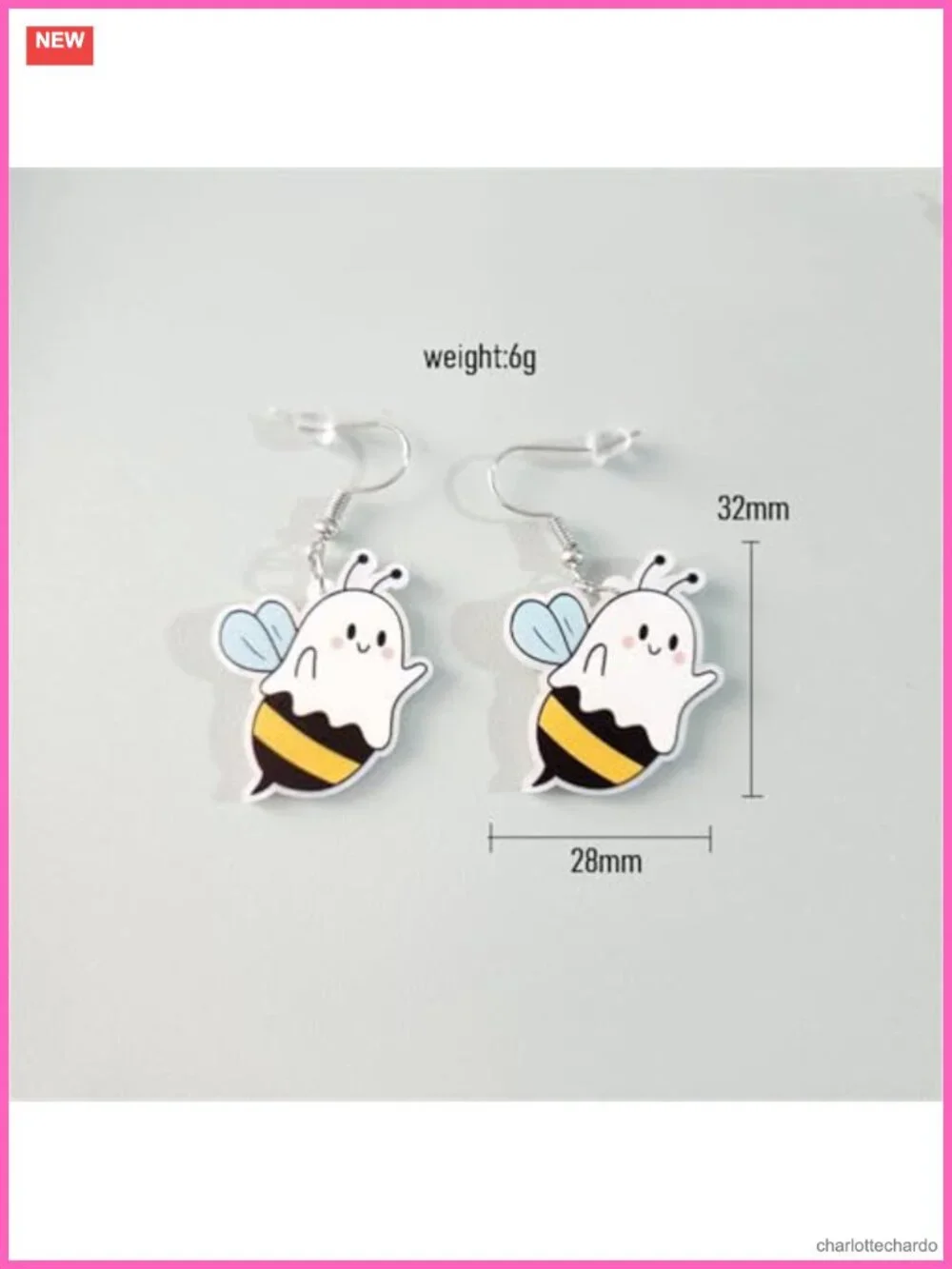 Halloween Ghost Pumpkin Acrylic Dangle Earrings Women Party
